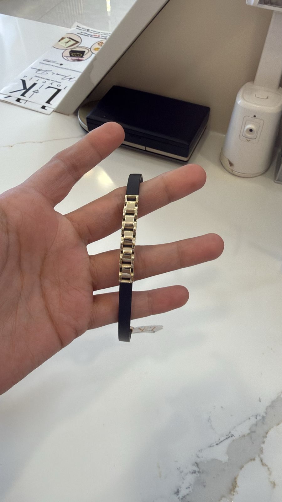 PULSERA NEOPRENO H 14K 5.7GR